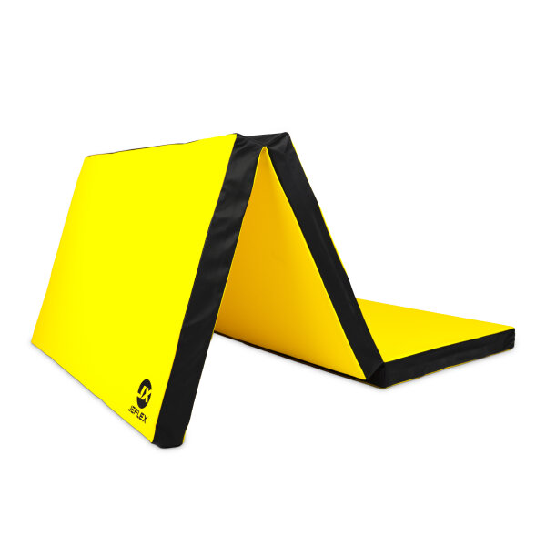 Foldable Sports Mat 210 x 100 x 8 cm YELLOW/BLACK
