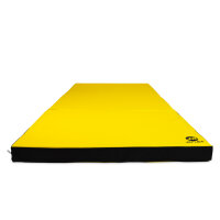 Foldable Sports Mat 210 x 100 x 8 cm YELLOW/BLACK