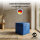 Seat Cube Faux Leather 40x40x40 cm Blue
