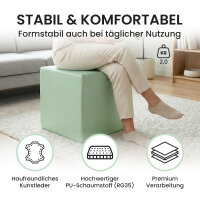 Sitzwürfel Kunstleder 40x40x40 cm Grün