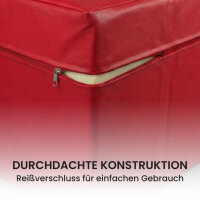 Seat Cube Faux Leather 40x40x40 cm Red