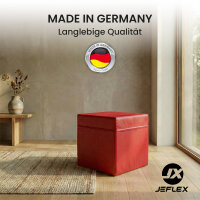 Seat Cube Faux Leather 40x40x40 cm Red