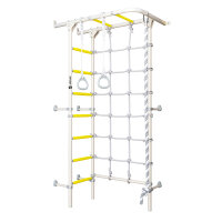 Sprossenwand ClimbMaxx M5 weiß-gelb