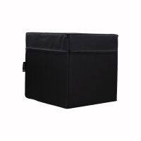 Sitzwürfel Kunstleder 40x40x40 cm Schwarz