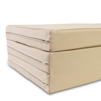 Turnmatte klappbar 150 x 100 x 8 cm BEIGE Weichbodenmatte
