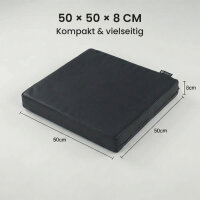 Knie- & Sitzkissen 50x50x8cm Schwarz