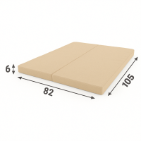 Weichbodenmatte klappbar 105x82x6cm Beige