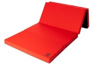 Foldable Sports Mat 200 x 100 x 8 cm RED/BLACK