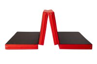 Foldable Sports Mat 200 x 100 x 8 cm RED/BLACK