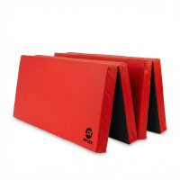 Foldable Sports Mat 200 x 100 x 8 cm RED/BLACK