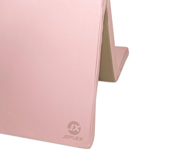 Foldable Sports Mat 210 x 100 x 8 cm PINK/BEIGE