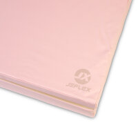 Foldable Sports Mat 210 x 100 x 8 cm PINK/BEIGE
