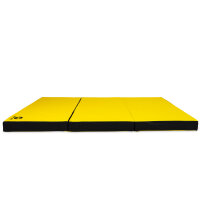 Foldable Sports Mat 150 x 100 x 8 cm YELLOW/BLACK