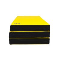 Foldable Sports Mat 150 x 100 x 8 cm YELLOW/BLACK