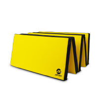 Foldable Sports Mat 250 x 100 x 8 cm YELLOW/BLACK